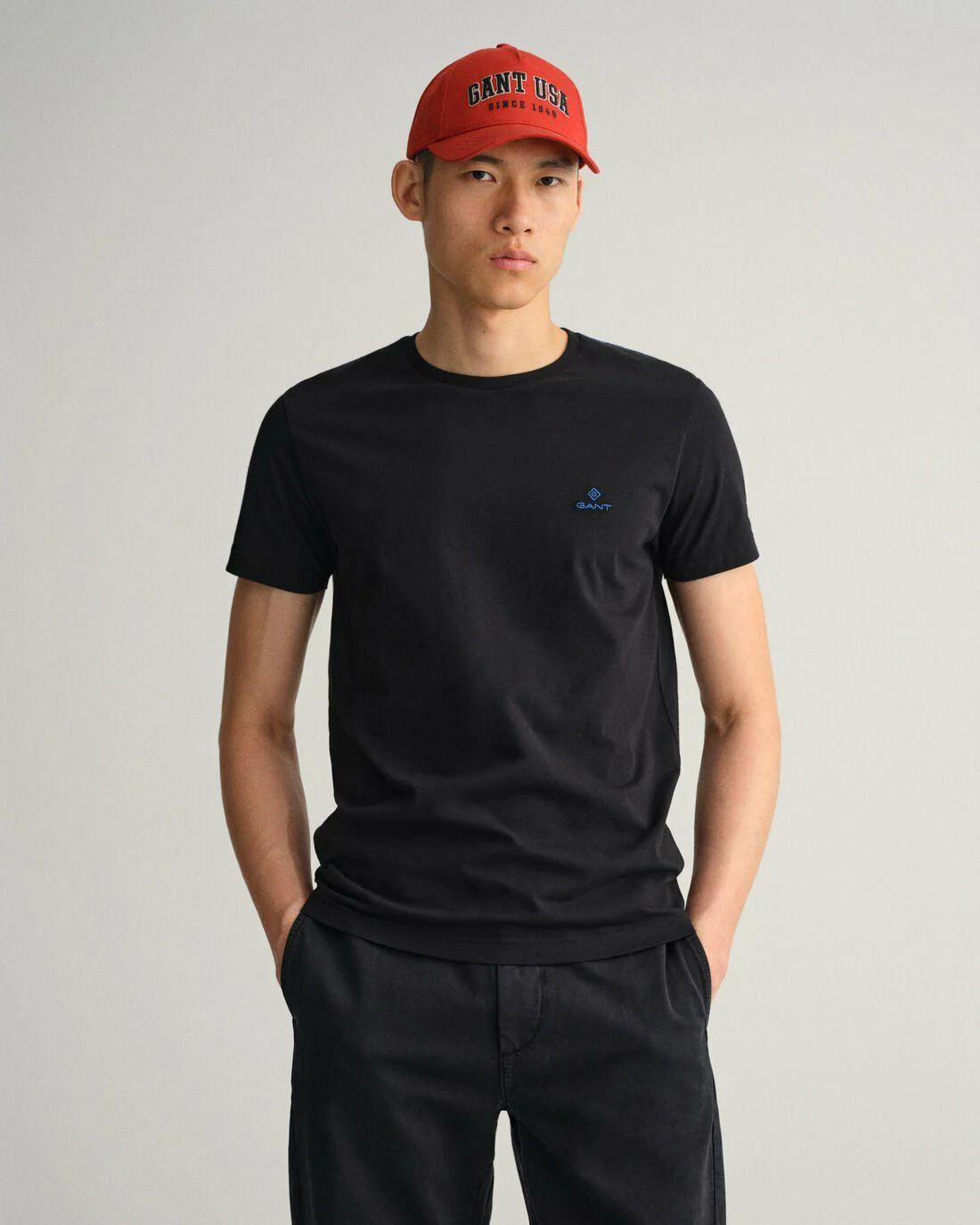 T-Shirts | Mens GANT Contrast Logo T-Shirt Black