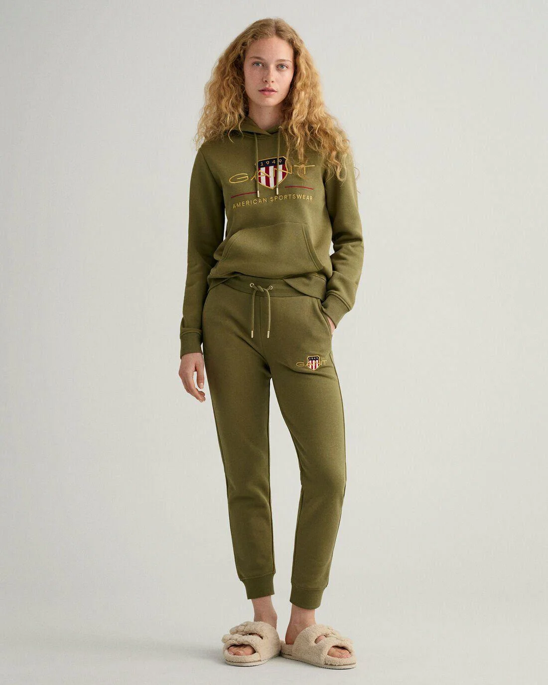 Trousers | Womens GANT Archive Shield Sweatpants Hunter Green