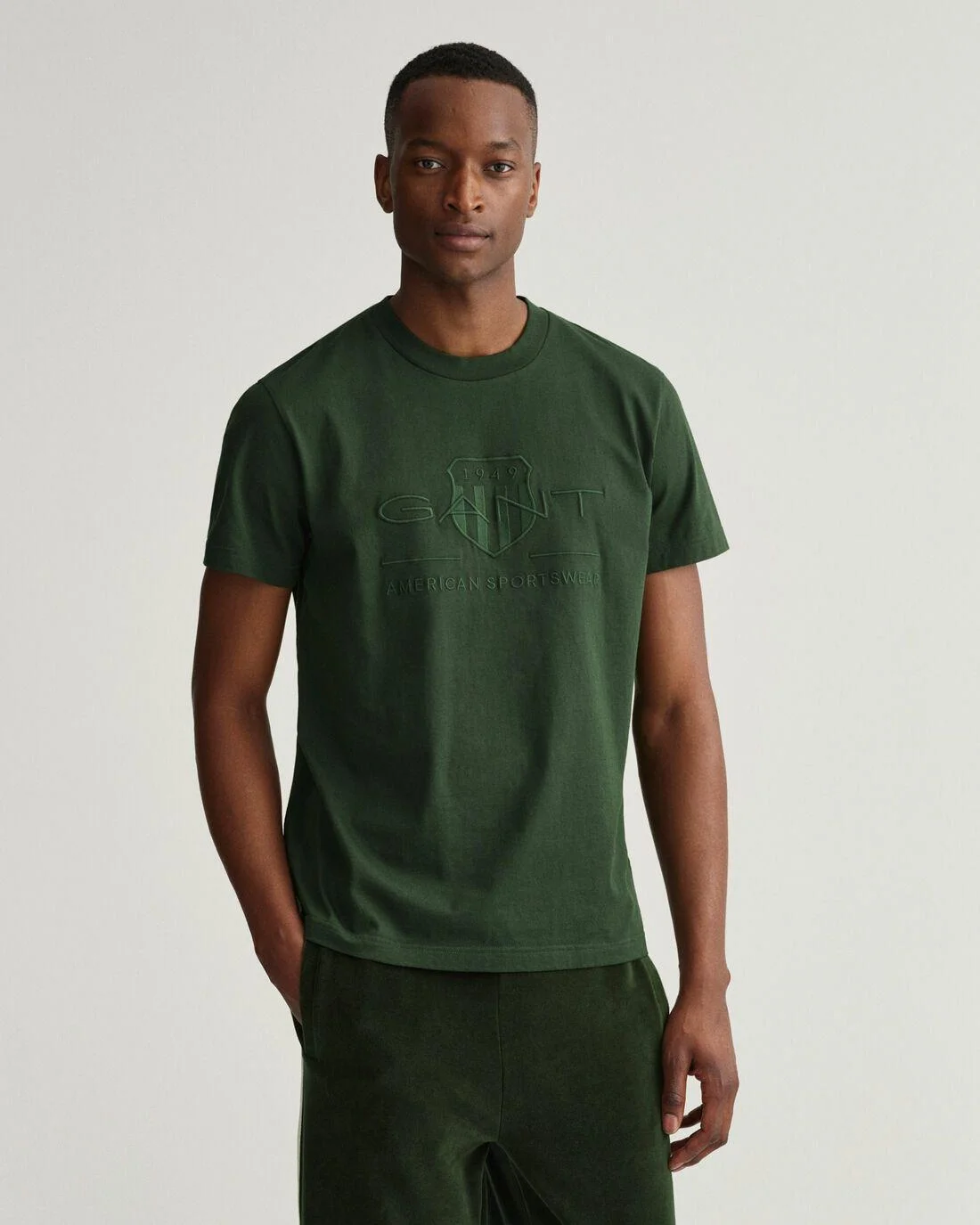 T-Shirts | Mens GANT Tonal Archive Shield T-Shirt Storm Green