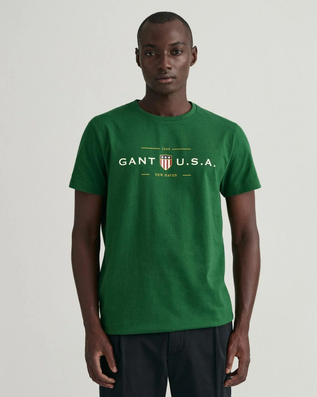 T-Shirts | Mens GANT Banner Shield T-Shirt Eden Green