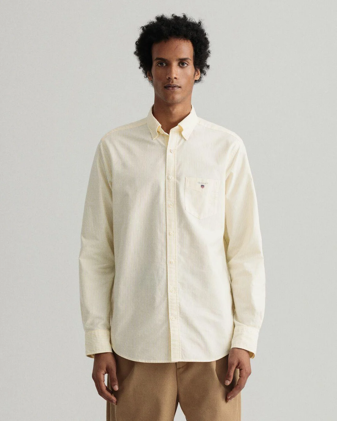 Shirts | Mens GANT Regular Fit Banker Oxford Shirt Banana Yellow