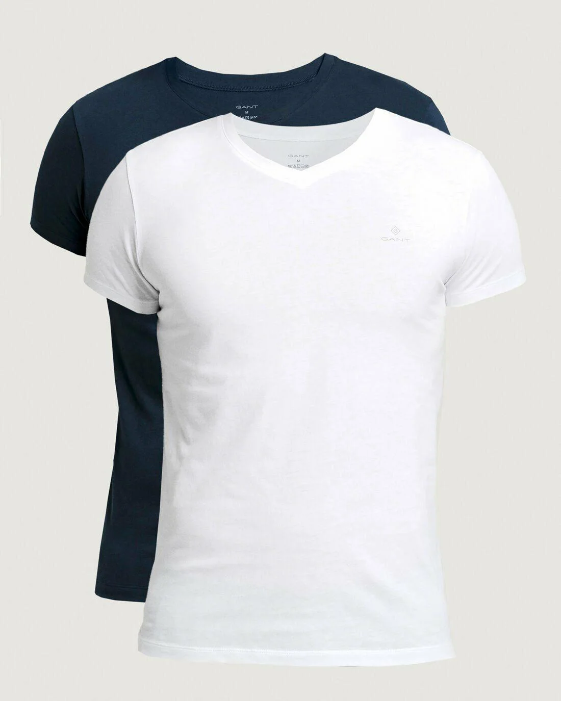 Nightwear | Mens GANT 2-Pack V-Neck T-Shirts Navy / White