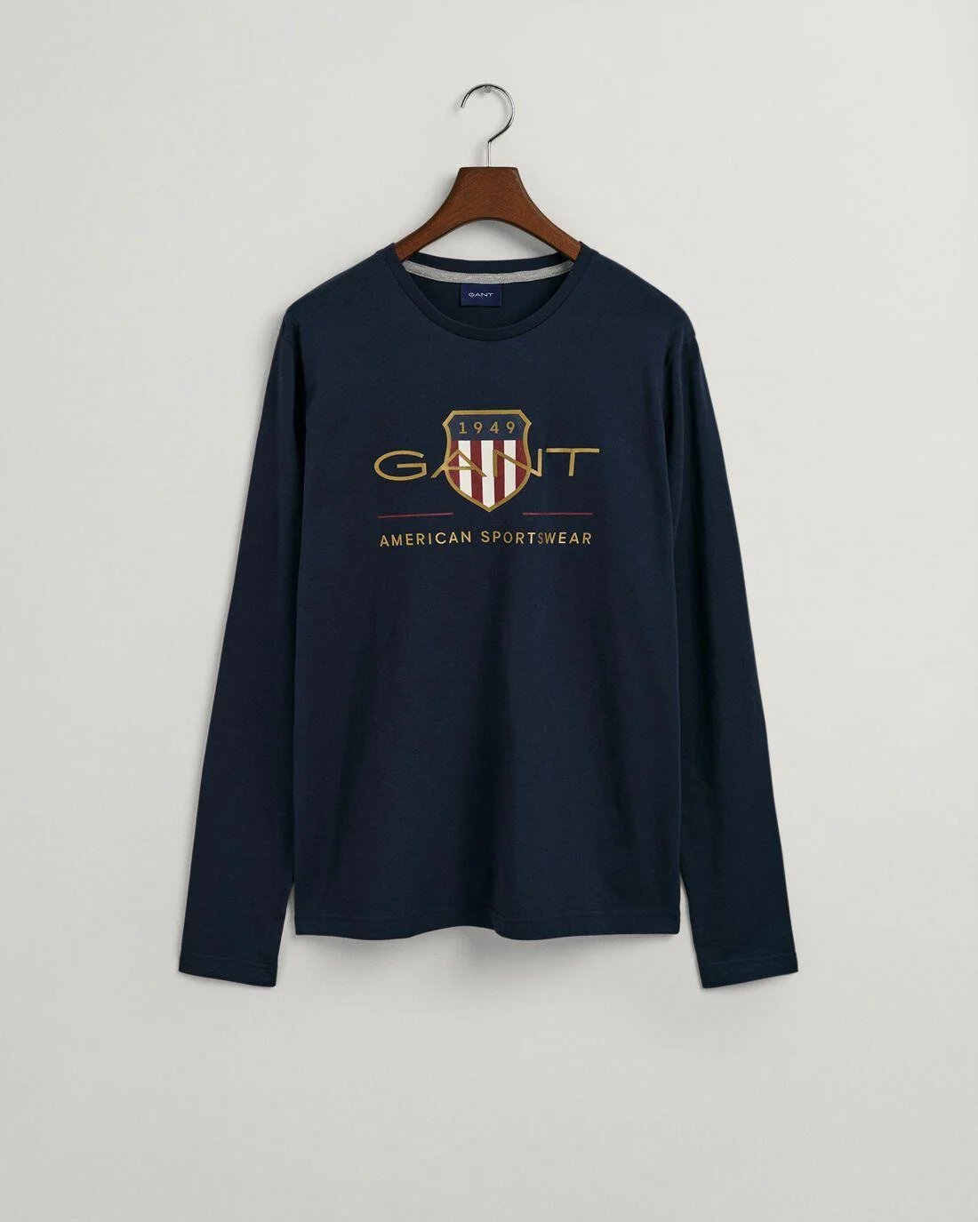 T-Shirts | Mens GANT Archive Shield Long Sleeve T-Shirt Evening Blue