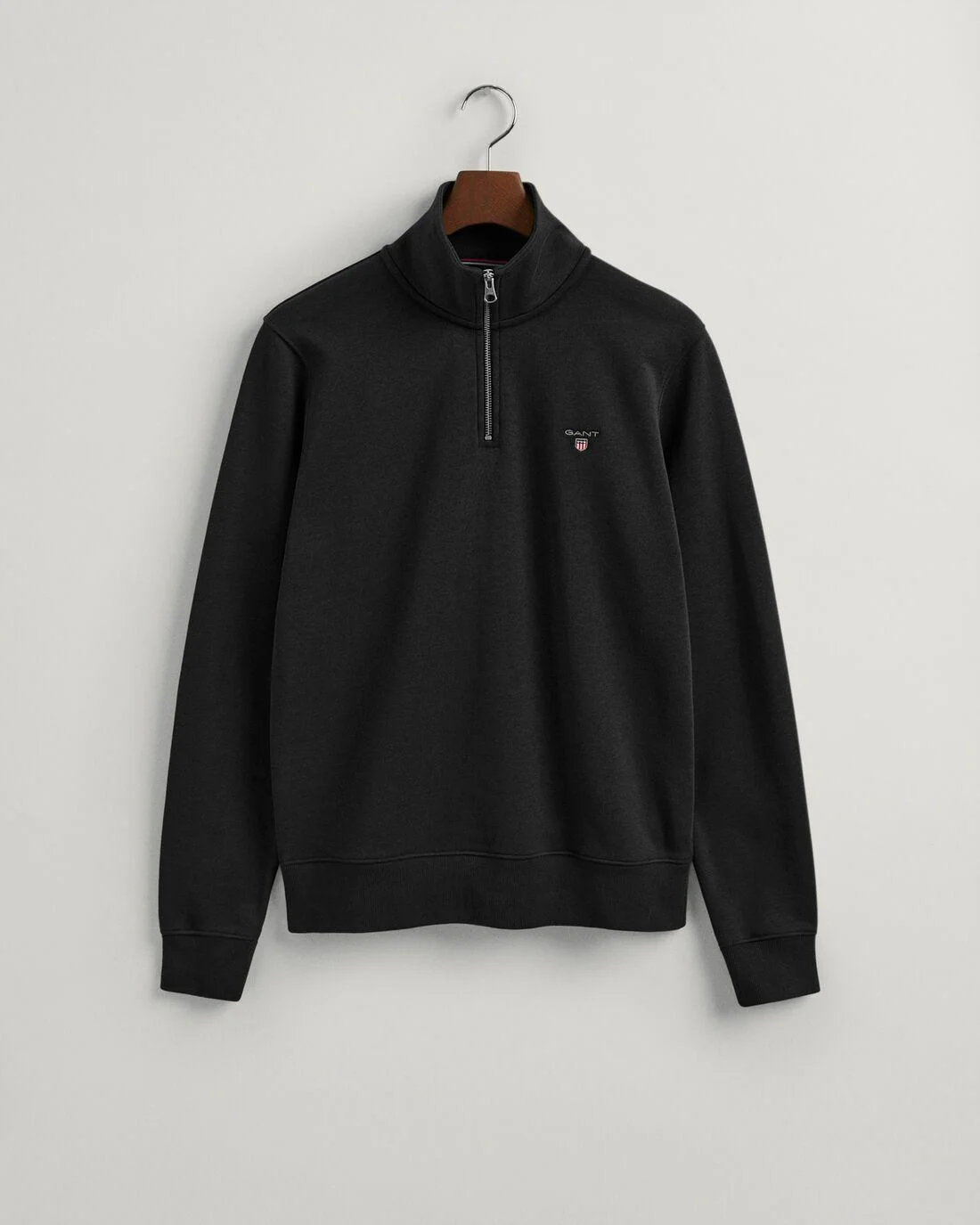 Hoodies And Sweats | Mens GANT Original Half-Zip Sweatshirt Black