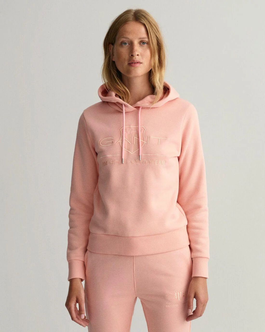 Hoodies And Sweats | Womens GANT Tonal Archive Shield Hoodie Guava Orange