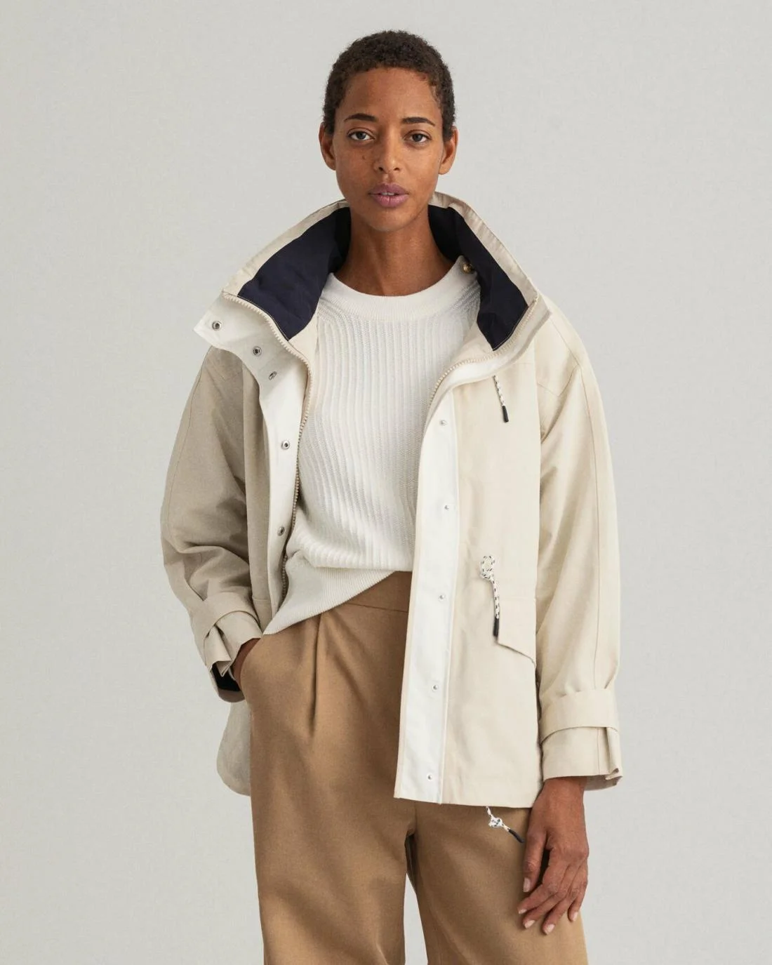 Jackets And Coats | Womens GANT Rough Weather Racer Jacket Desert Beige