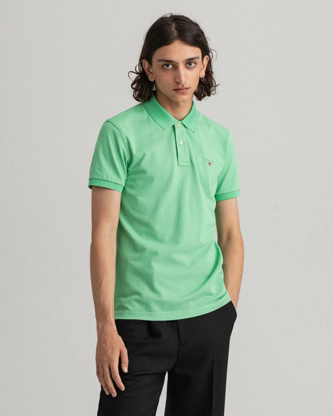 Polo Shirts | Mens GANT Original Slim Fit Piqué Polo Shirt Absinthe Green