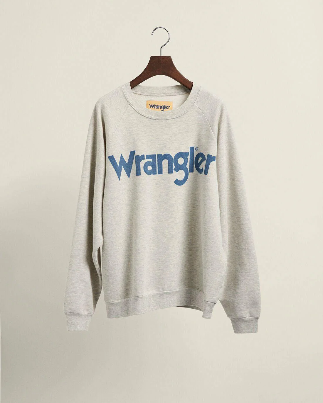 Hoodies And Sweats | Mens GANT Gant X Wrangler Logo Sweatshirt Light Grey Melange