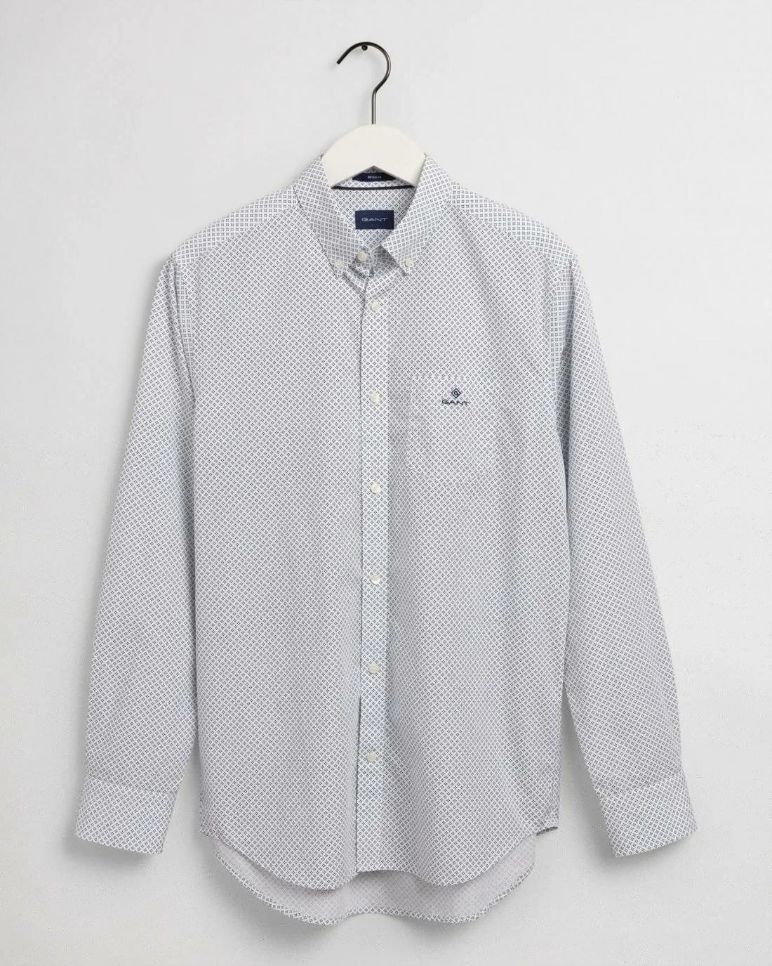 Shirts | Mens GANT Slim Fit Micro Dot Shirt White