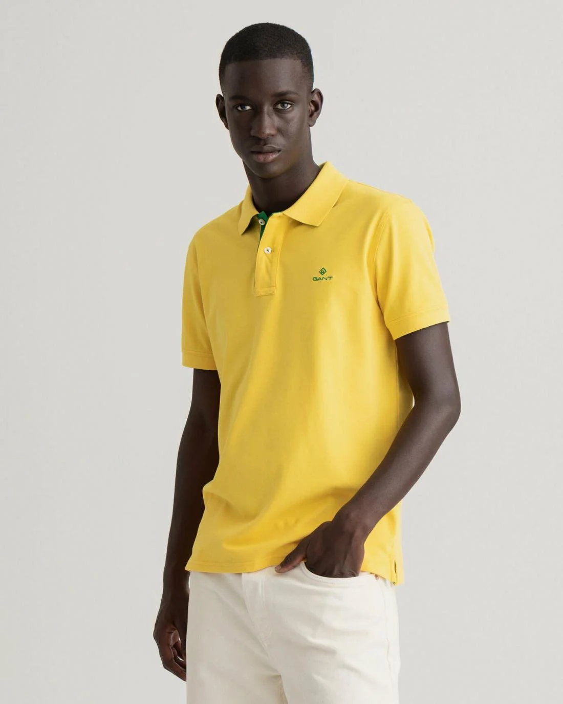 Polo Shirts | Mens GANT Contrast Color Piqué Polo Shirt Solar Power