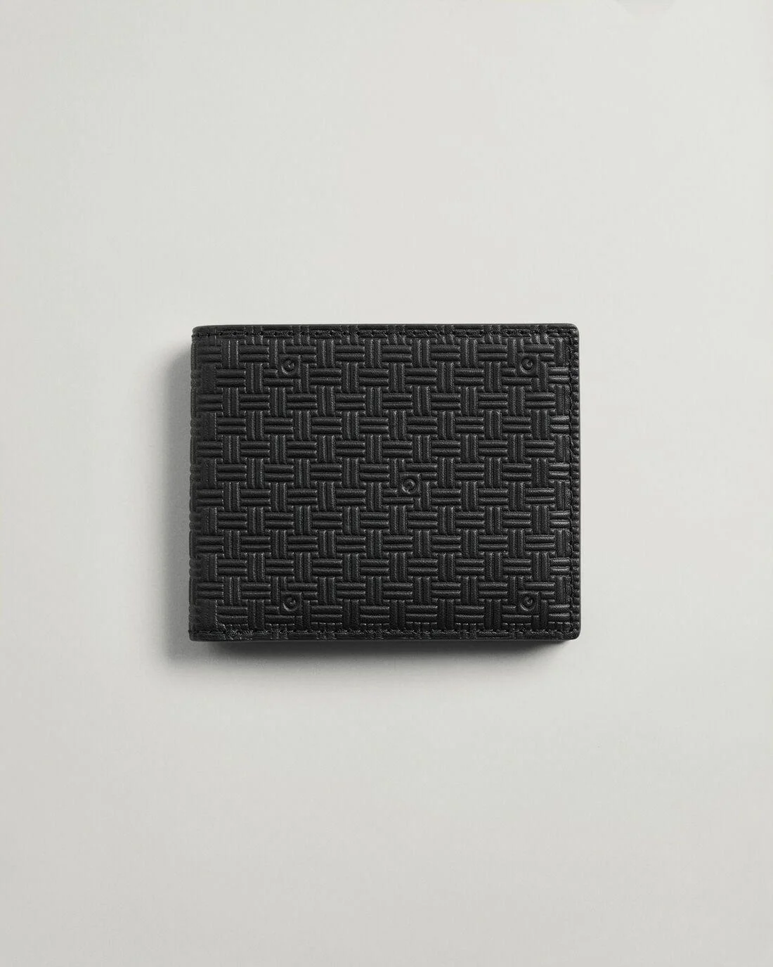 Bags | Mens GANT Leather Signature Weave Wallet Black