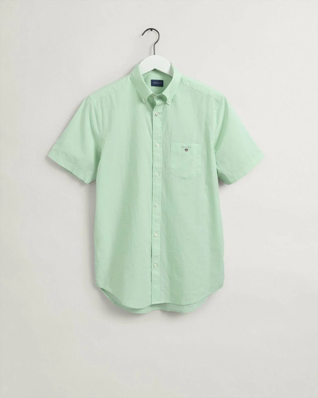 Shirts | Mens GANT Regular Fit Short Sleeve Broadcloth Shirt Absinthe Green