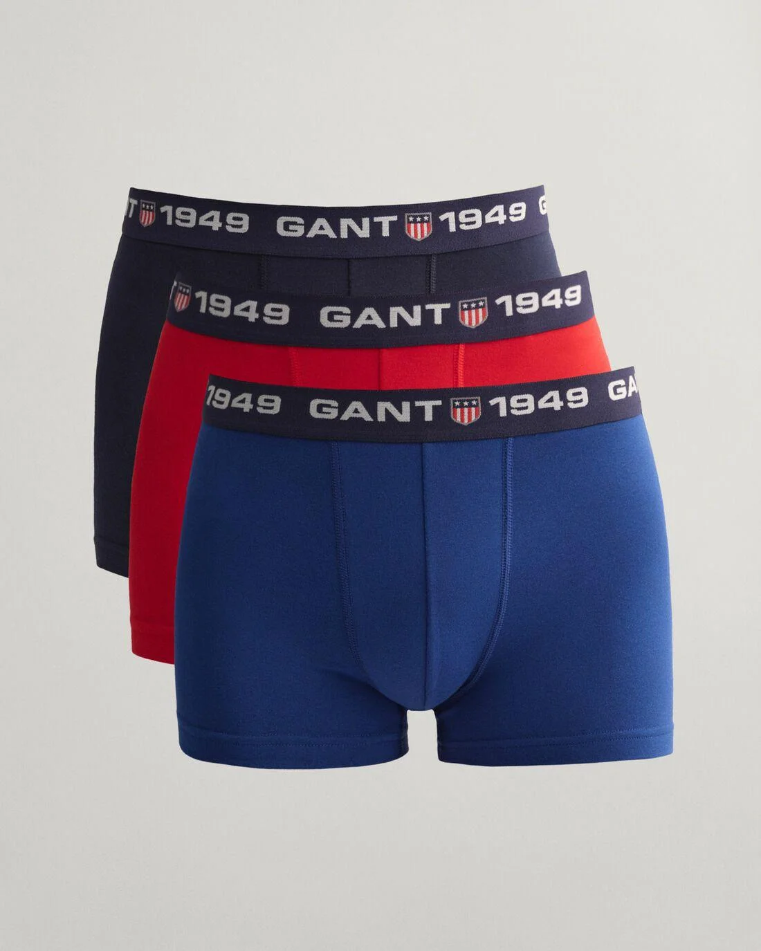 Underwear | Mens GANT 3-Pack Retro Shield Trunks Deep Blue