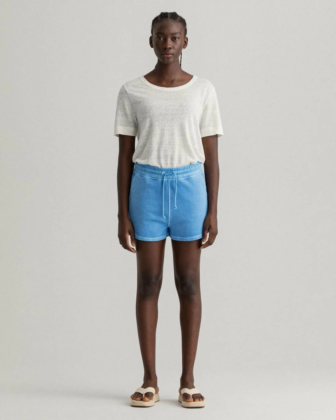 Shorts And Skirts | Womens GANT Relaxed Fit Sunfaded Shorts Silver Lake Blue