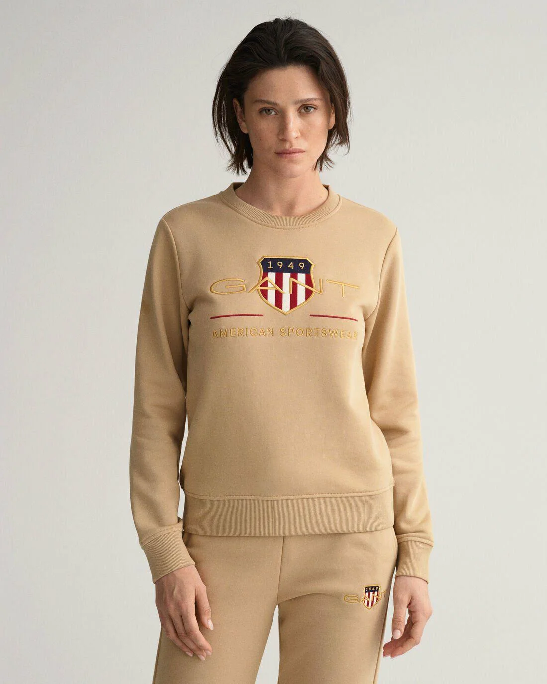 Hoodies And Sweats | Womens GANT Archive Shield Crew Neck Sweater Hazelwood Beige