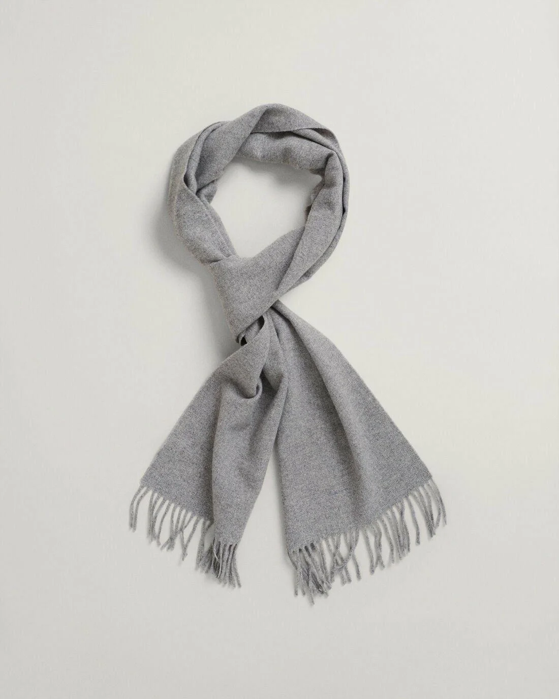 Gloves &amp; Scarves | Mens GANT Solid Wool Scarf Grey Melange