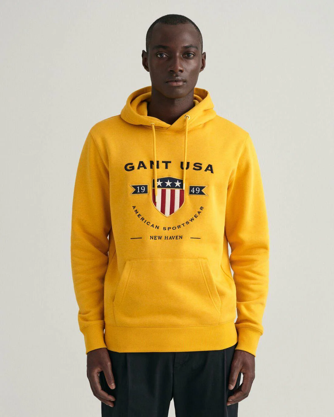 Hoodies And Sweats | Mens GANT Banner Shield Hoodie Ivy Gold