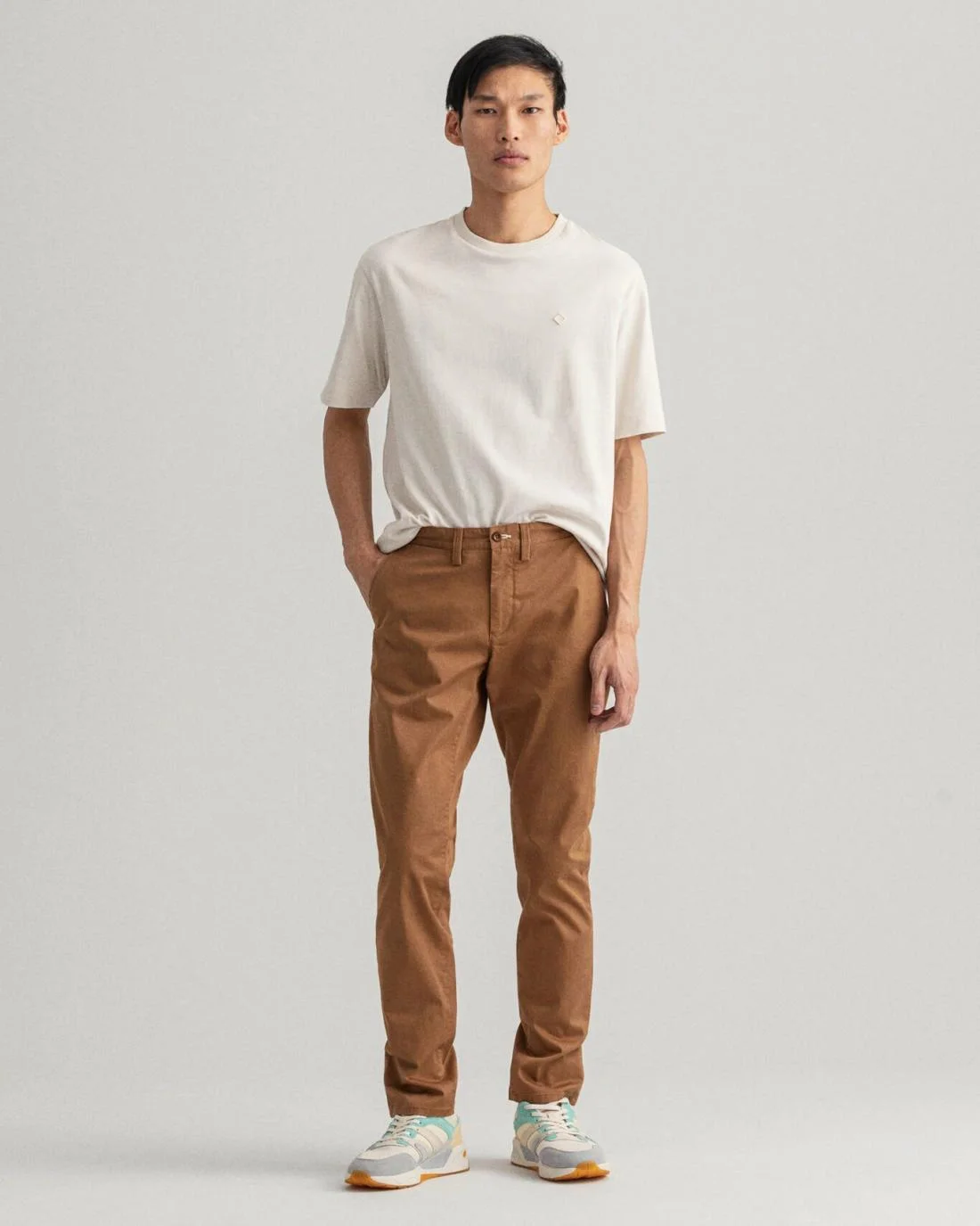 Chinos | Mens GANT Hallden Slim Fit Twill Chinos Roasted Walnut