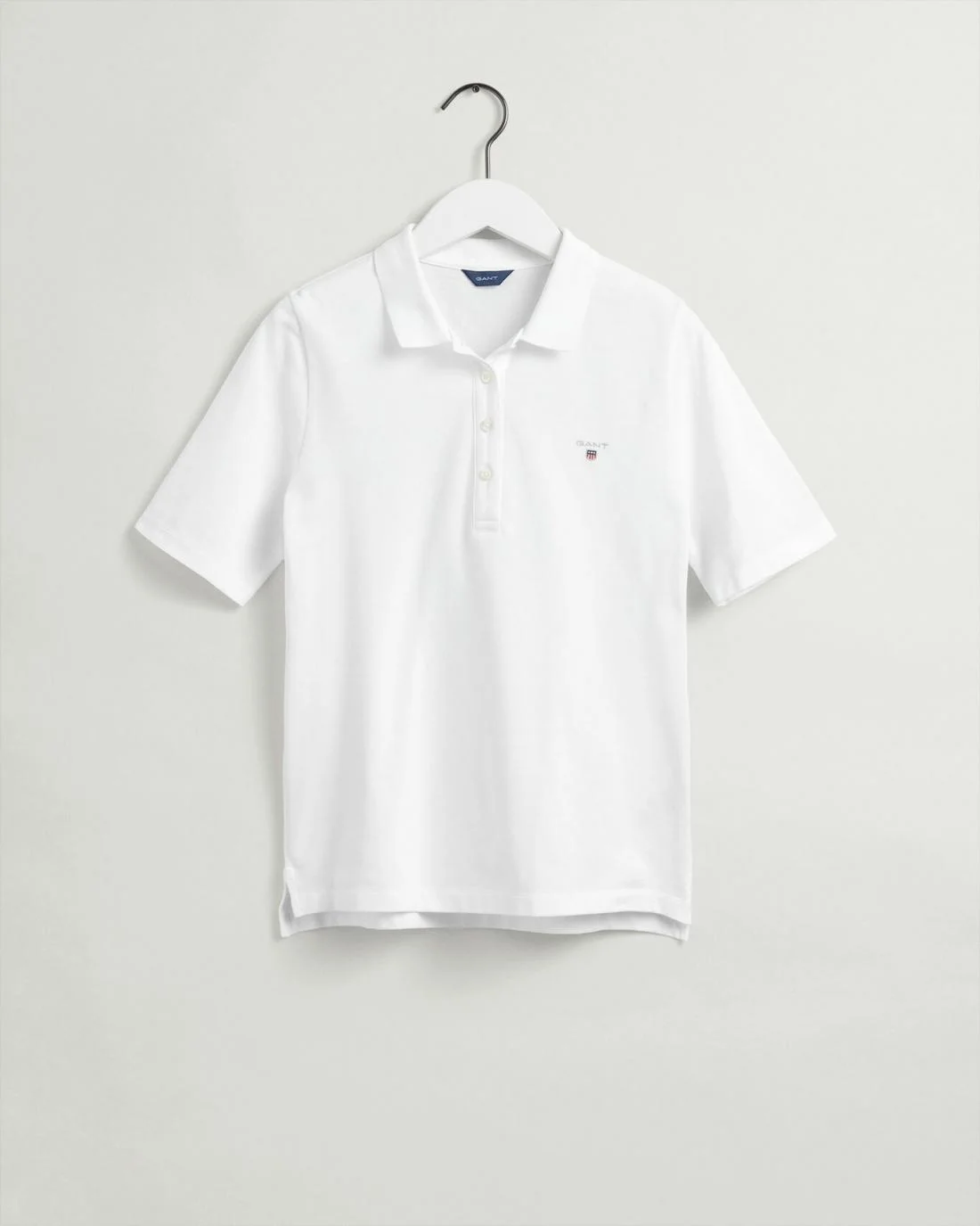 Polos And T-Shirts | Womens GANT Original Long-Short Sleeve Piqué Polo Shirt White