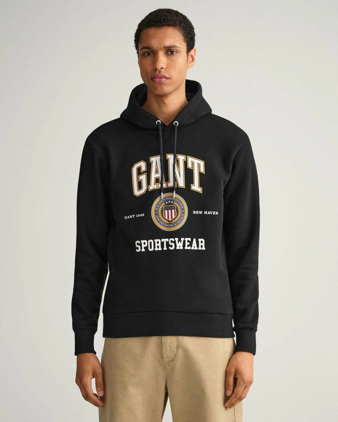 Hoodies And Sweats | Mens GANT Crest Shield Sweat Hoodie Black