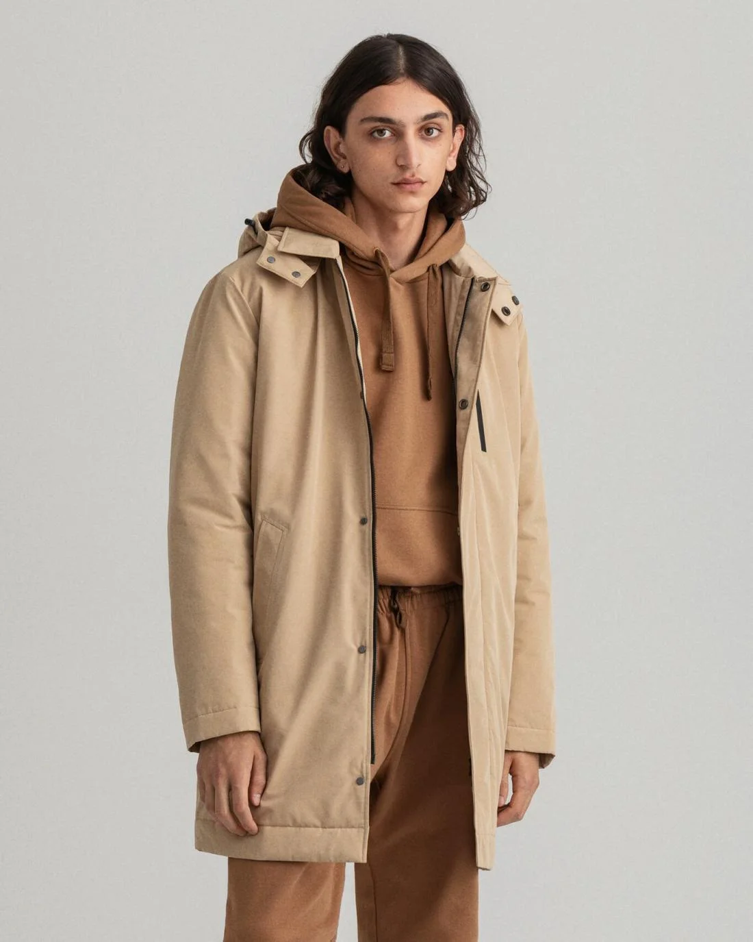 Jackets And Coats | Mens GANT Padded Car Coat Dark Khaki