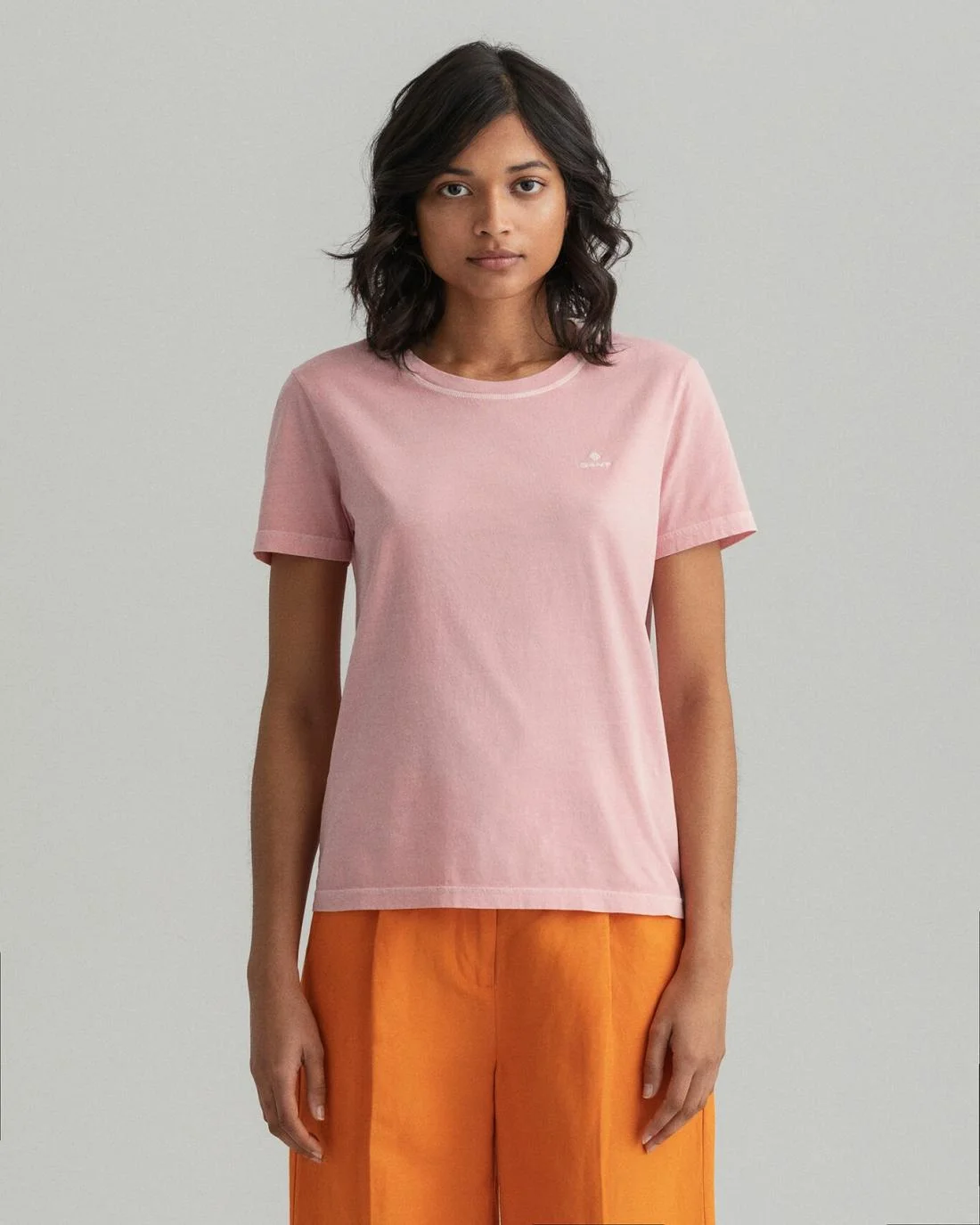 Polos And T-Shirts | Womens GANT Sunfaded T-Shirt Preppy Pink