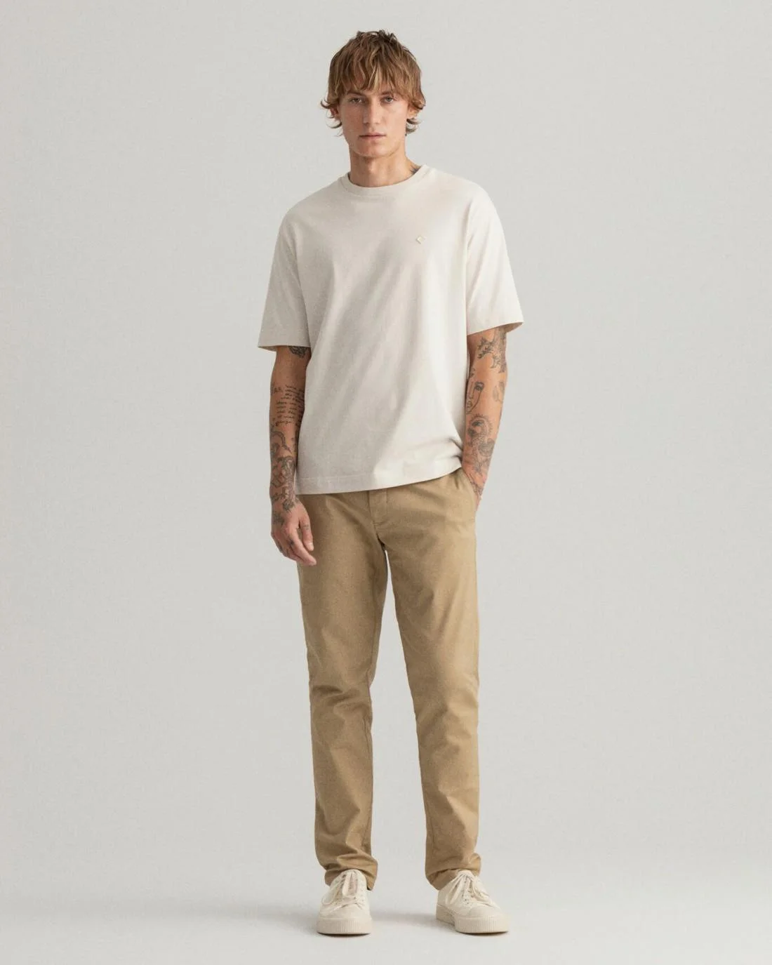 Chinos | Mens GANT Hallden Slim Fit Tech Prep™ Chinos Dark Khaki