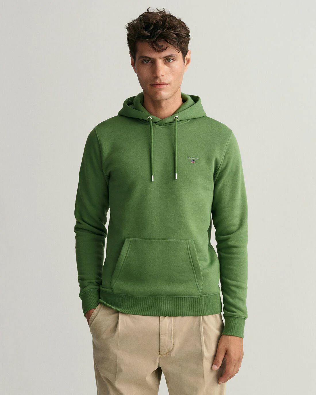 Hoodies And Sweats | Mens GANT Original Sweat Hoodie Leaf Green