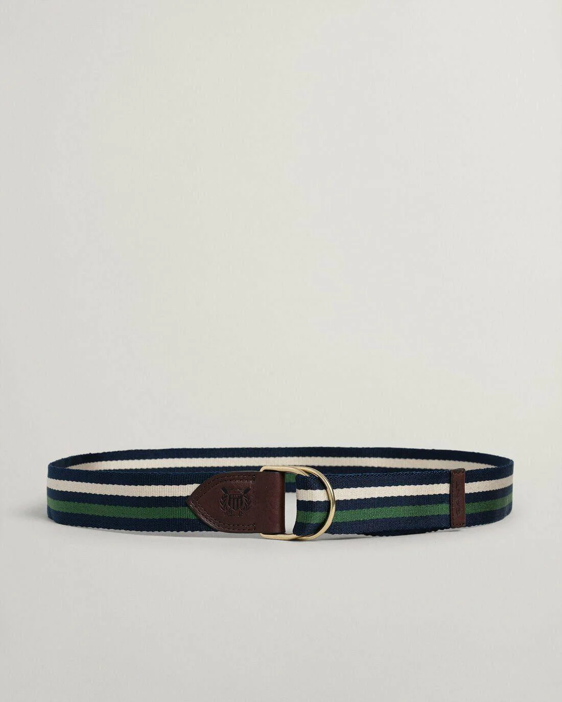 Belts | Mens GANT Striped Webbing Belt Eden Green