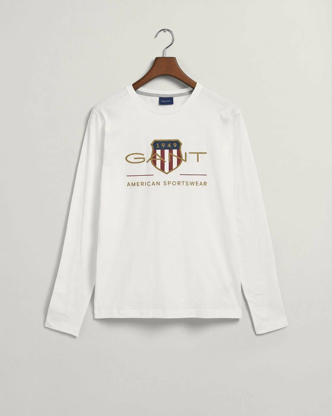 T-Shirts | Mens GANT Archive Shield Long Sleeve T-Shirt White