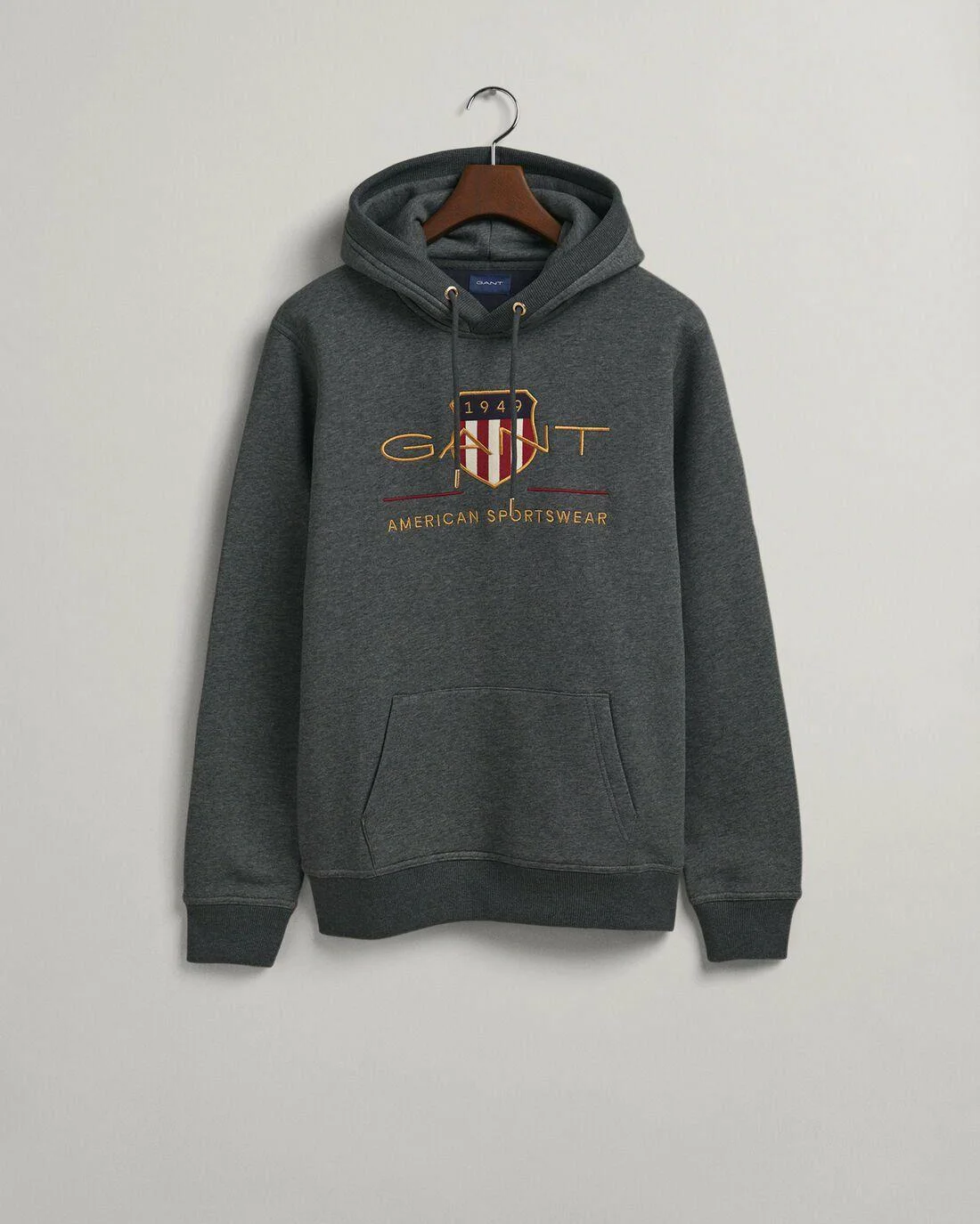 Hoodies And Sweats | Mens GANT Archive Shield Hoodie Antracit Melange