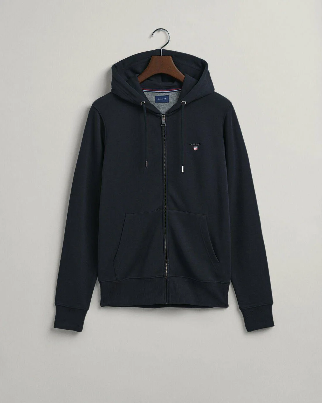 Hoodies And Sweats | Mens GANT Original Full-Zip Hoodie Evening Blue