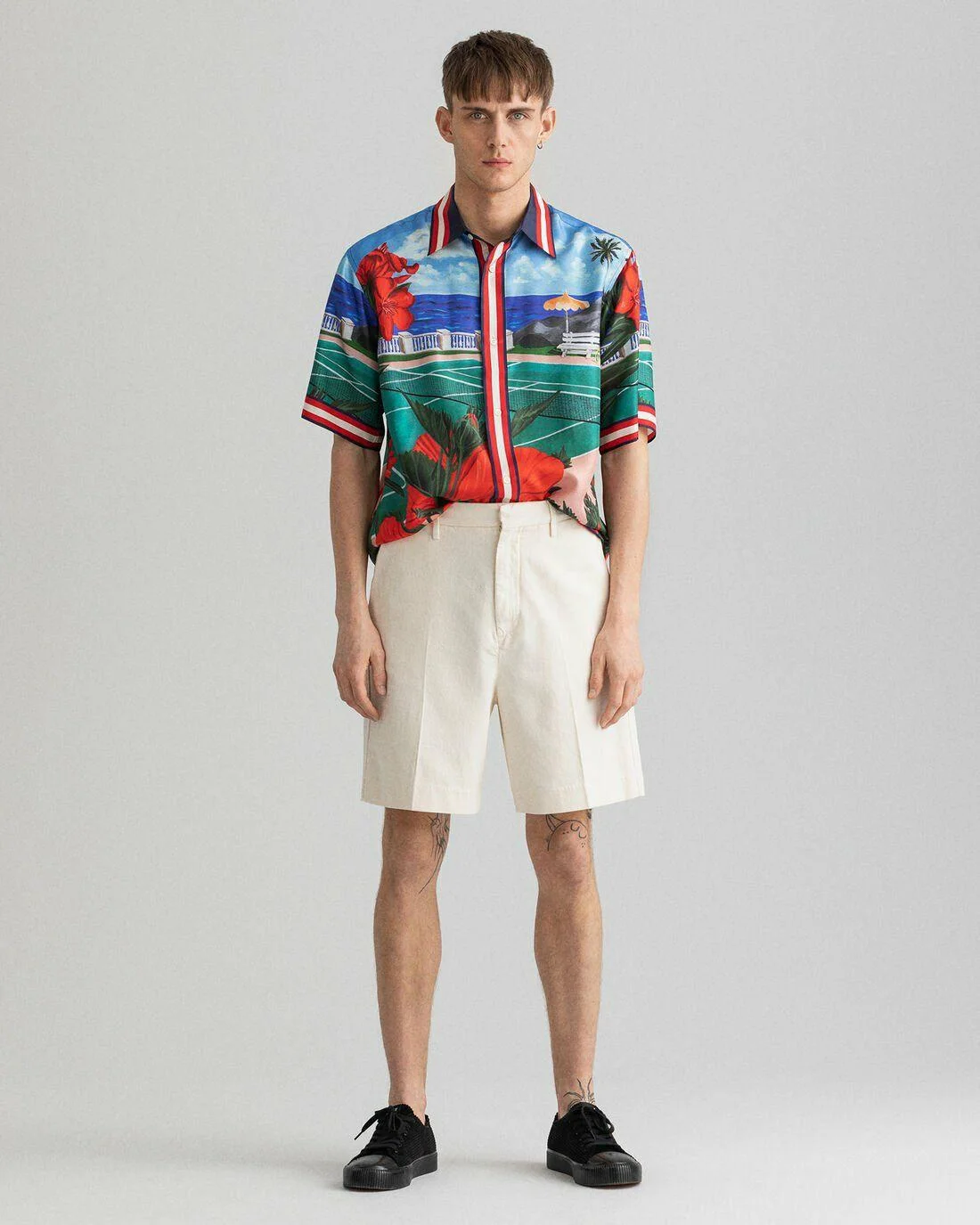 Shorts | Mens GANT Tailored Volume Shorts Caulk White