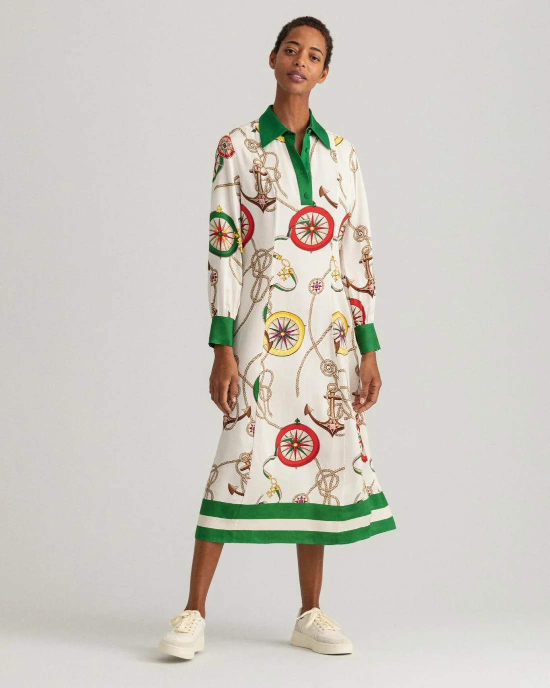 Dresses | Womens GANT Sailing Print Dress Cream