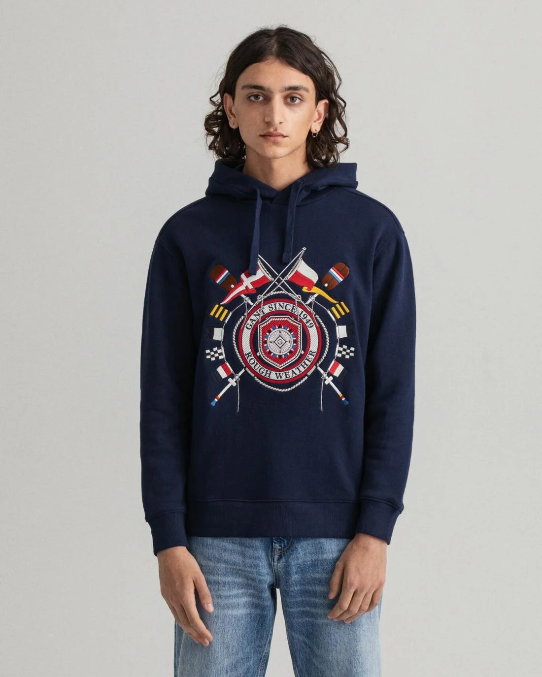 Hoodies And Sweats | Mens GANT Rough Weather Hoodie Evening Blue