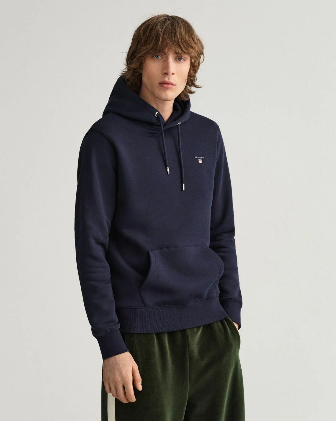 Hoodies And Sweats | Mens GANT Original Sweat Hoodie Evening Blue