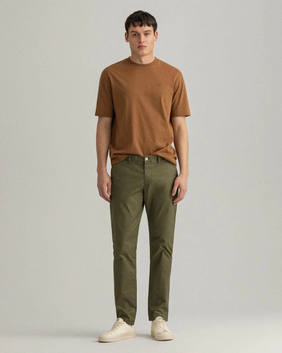 Chinos | Mens GANT Hallden Slim Fit Sunfaded Chinos Racing Green