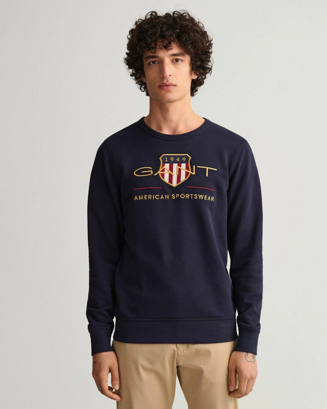 Hoodies And Sweats | Mens GANT Archive Shield Crew Neck Sweatshirt Evening Blue