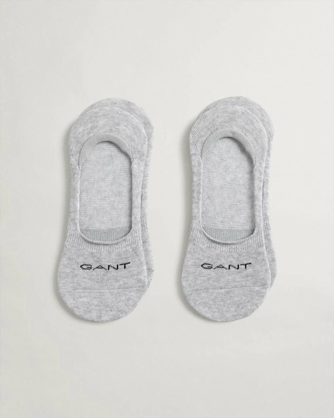 Socks | Womens GANT 2-Pack Solid Invisible Socks Light Grey Melange