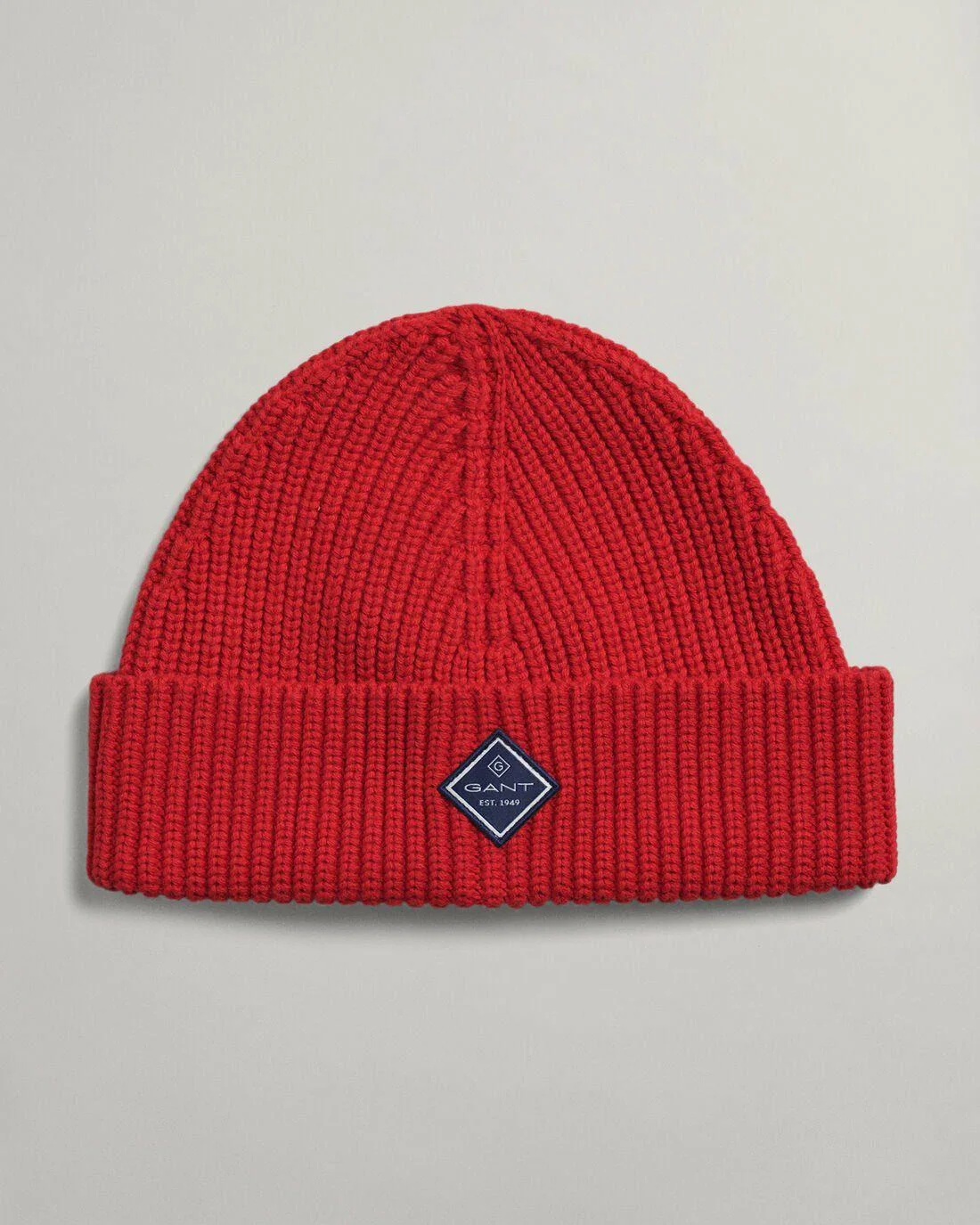 Caps And Hats | Mens GANT Cotton Ribbed Knit Hat Equestrian Red