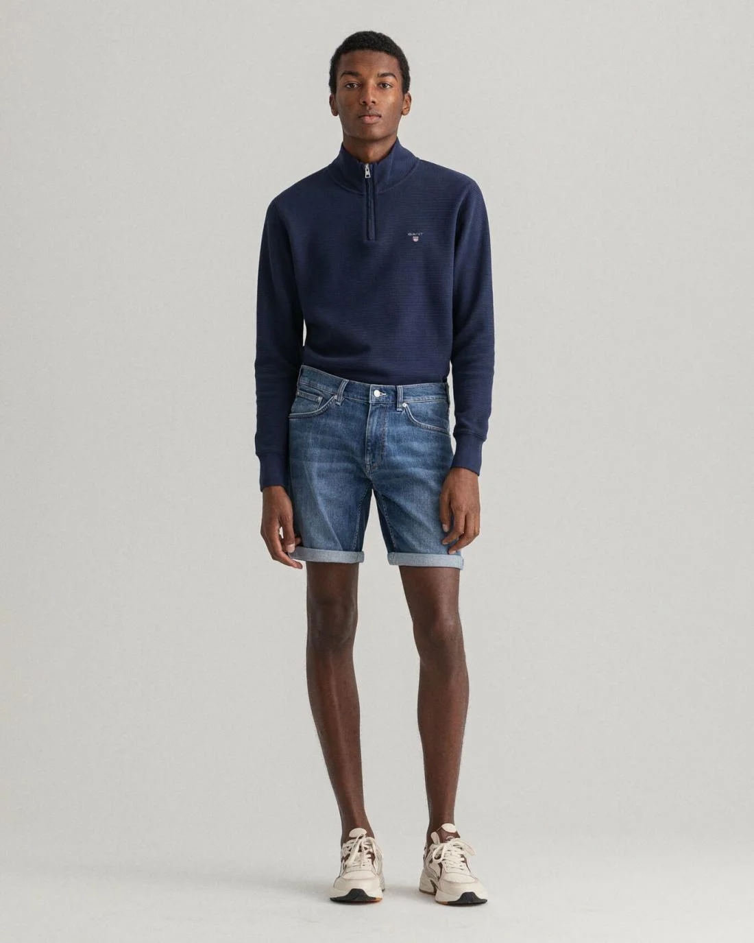 Shorts | Mens GANT Arley Regular Fit Jean Shorts Semi Light Blue Worn In