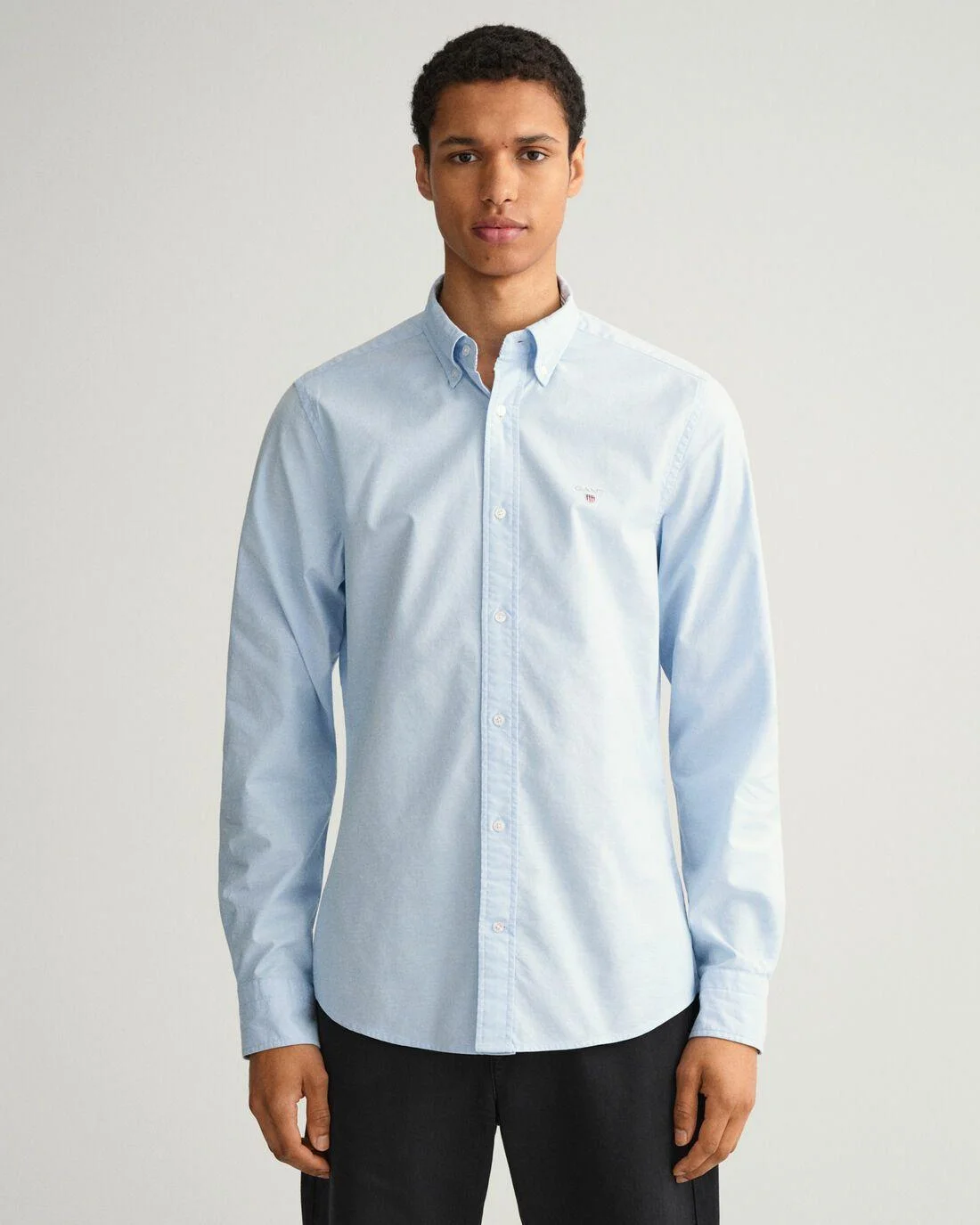 Shirts | Mens GANT Slim Fit Stretch Oxford Shirt Capri Blue