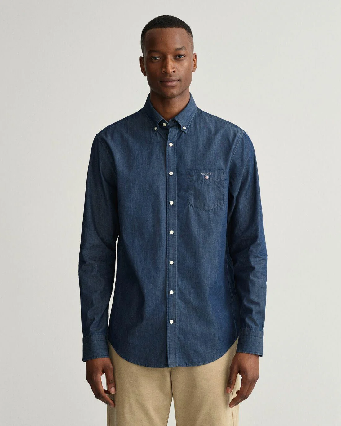 Shirts | Mens GANT Regular Fit Indigo Shirt Dark Indigo