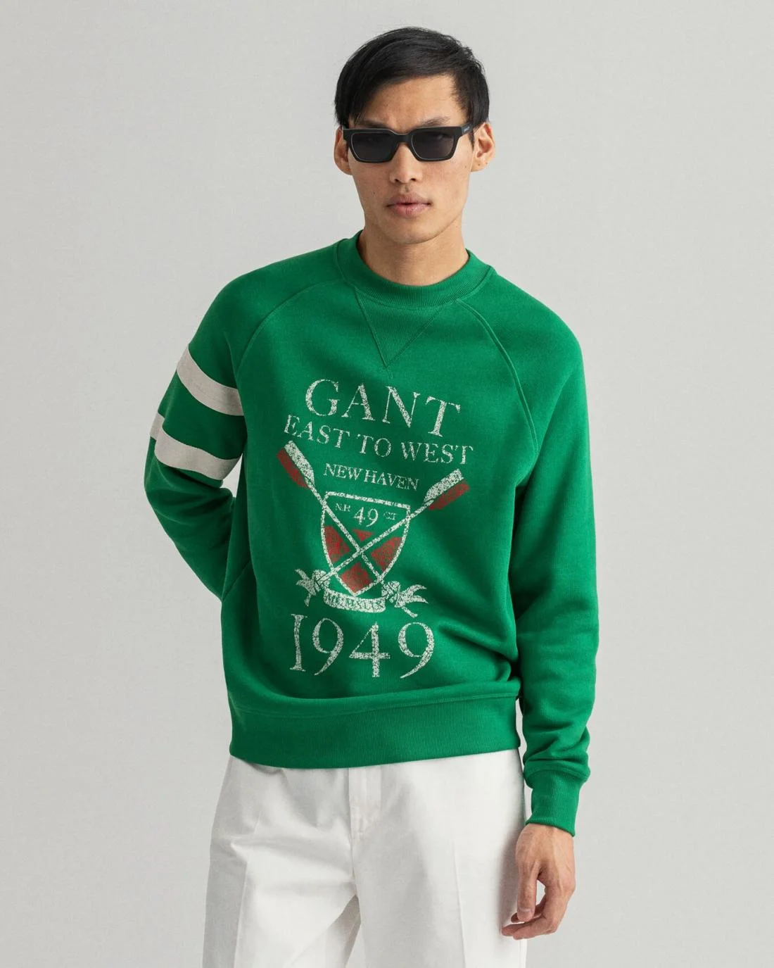 Hoodies And Sweats | Mens GANT Rowing Crew Neck Sweatshirt Lavish Green