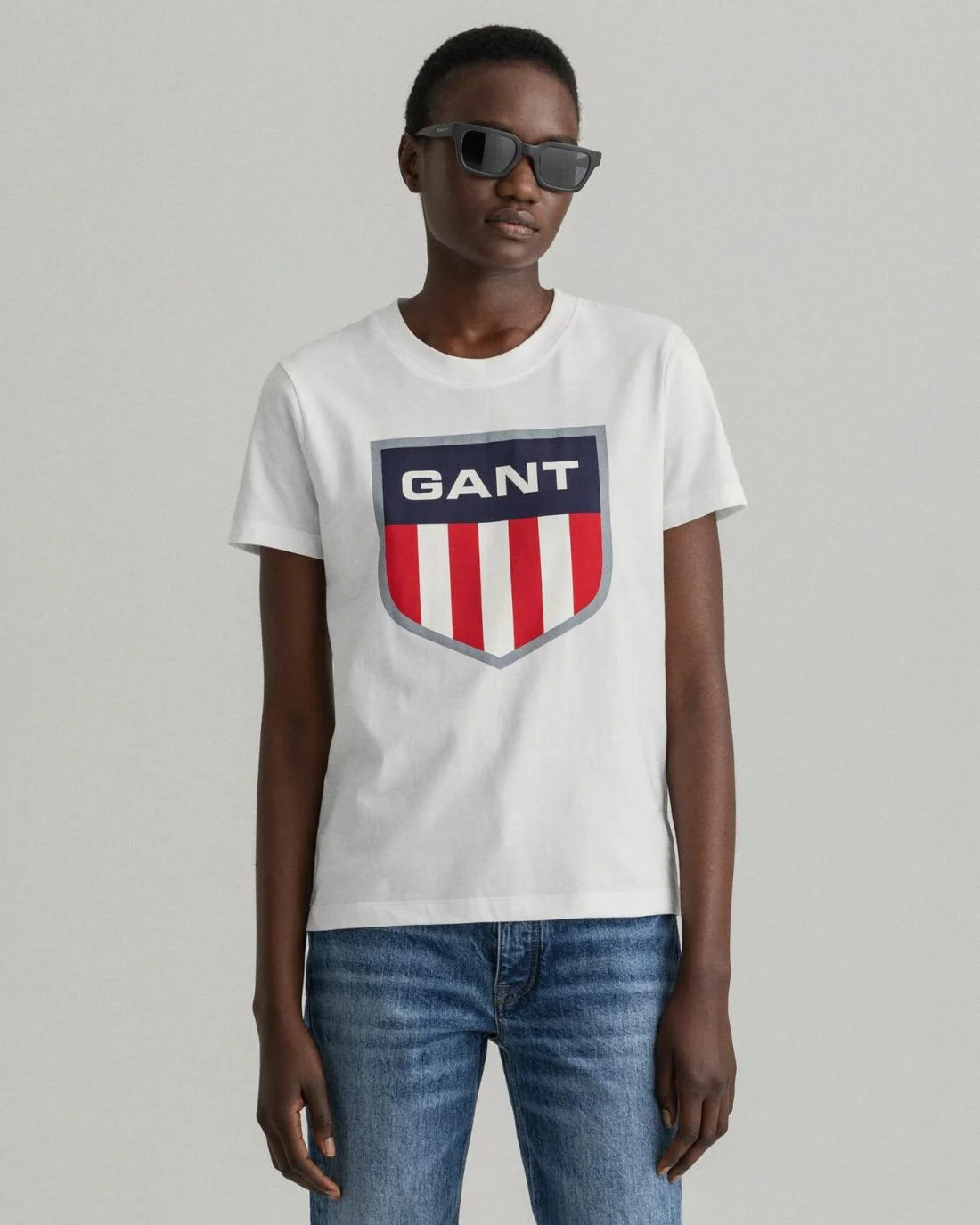 Polos And T-Shirts | Womens GANT Retro Shield T-Shirt White