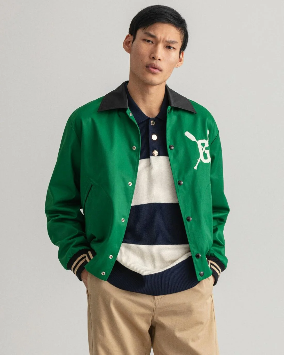 Jackets And Coats | Mens GANT Heritage Gant Varsity Jacket Lavish Green