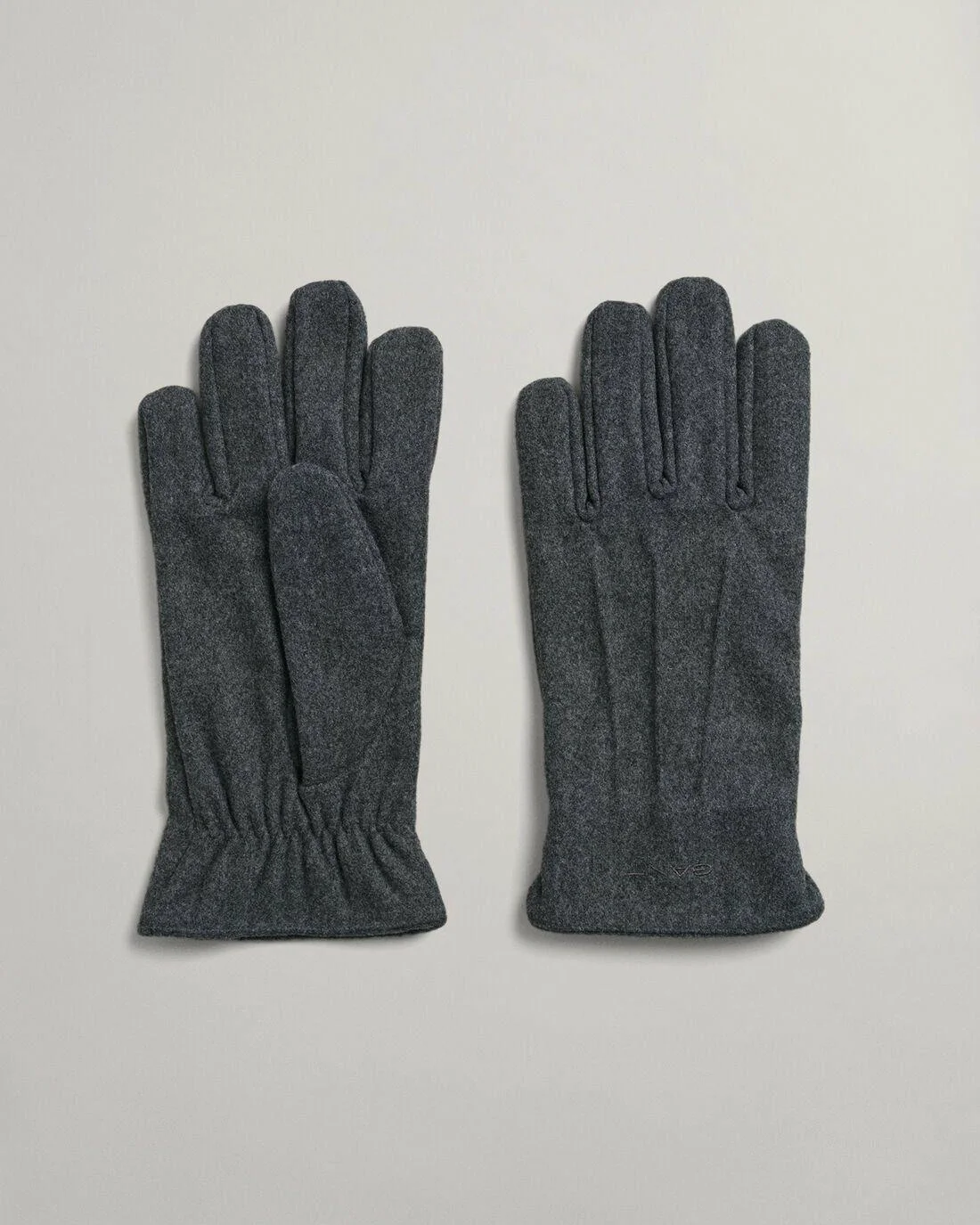 Gloves &amp; Scarves | Mens GANT Melton Gloves Stone Melange