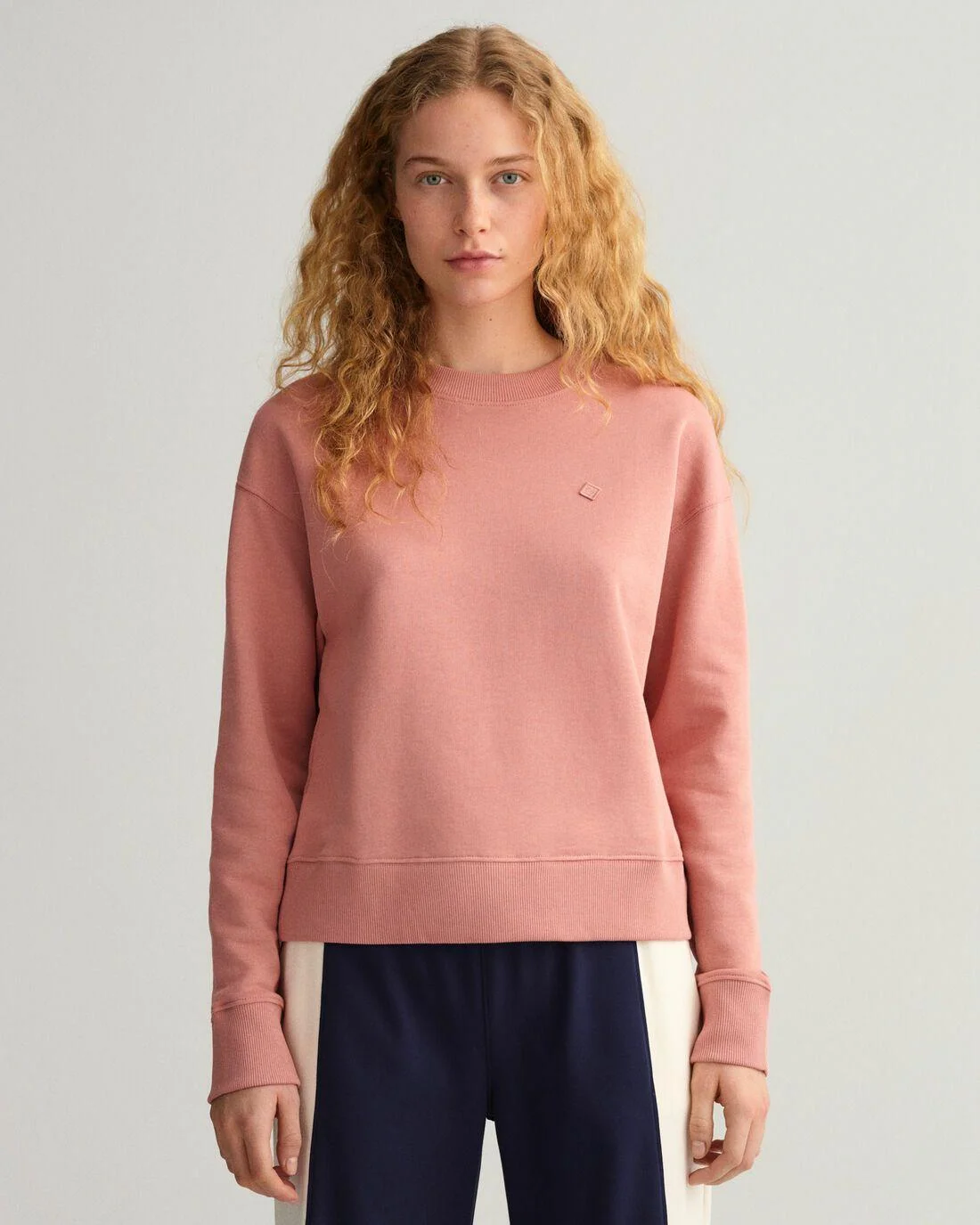 Hoodies And Sweats | Womens GANT Icon G Essential Crew Neck Sweatshirt Terracotta Pink