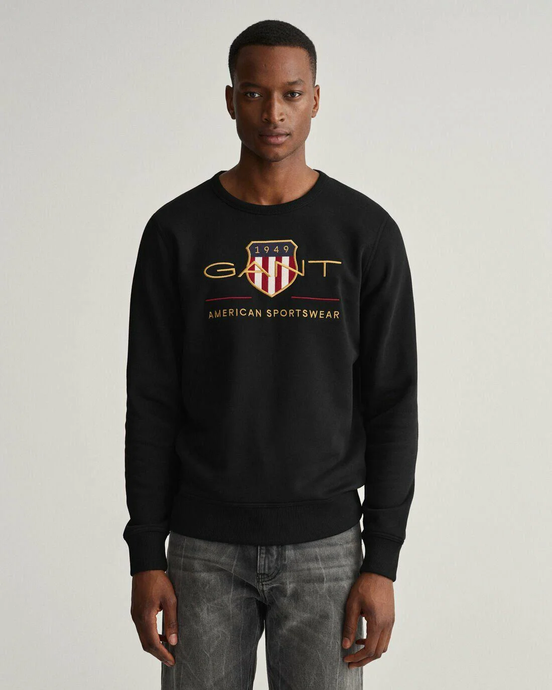 Hoodies And Sweats | Mens GANT Archive Shield Crew Neck Sweatshirt Black