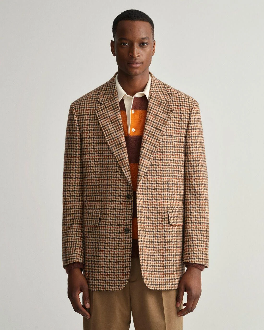 Blazers | Mens GANT Heavy Wool Check Blazer Hazelwood Beige